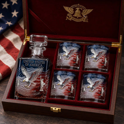 Limited Edition 2026 USA 250th Anniversary Commemorative Glass – 1776-2026 Heritage Edition