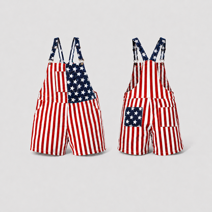 📢📢50% OFF !! ⏰ American Flag Unisex Overalls