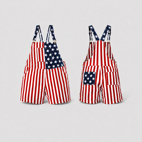 📢📢50% OFF !! ⏰ American Flag Unisex Overalls