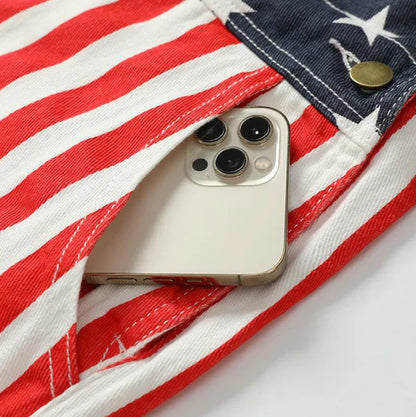 📢📢50% OFF !! ⏰ American Flag Unisex Overalls