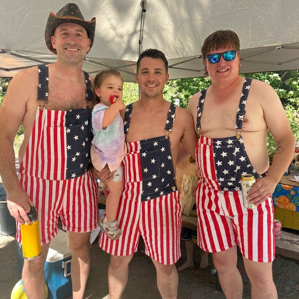 📢📢50% OFF !! ⏰ American Flag Unisex Overalls